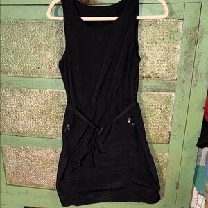 Athletic material Black Sleeveless Dress